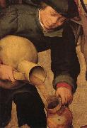 BRUEGEL, Pieter the Elder Details of Peasant Wedding Feast oil on canvas